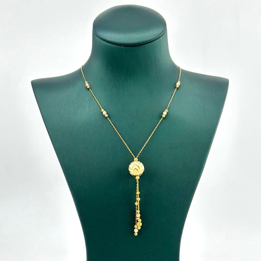 عقد ذهب أصفر عيار 21 من مجوهرات الشلوي