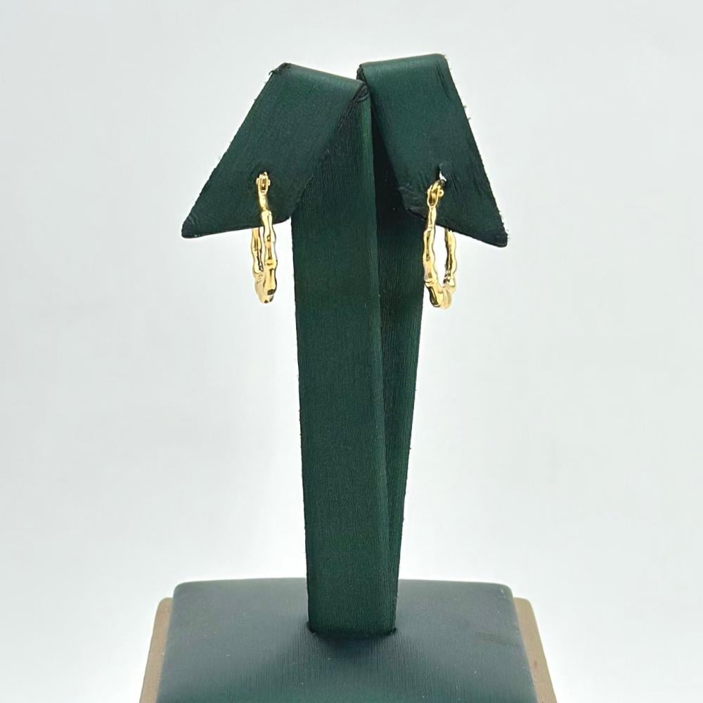 حلق ذهب أصفر عيار 18 من مجوهرات الشلوي