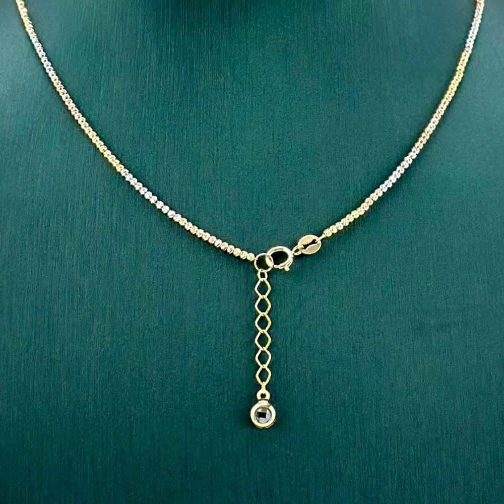 عقد ذهب بكور الليزر ملونه ايطالي عيار18 من مجوهرات الشلوي