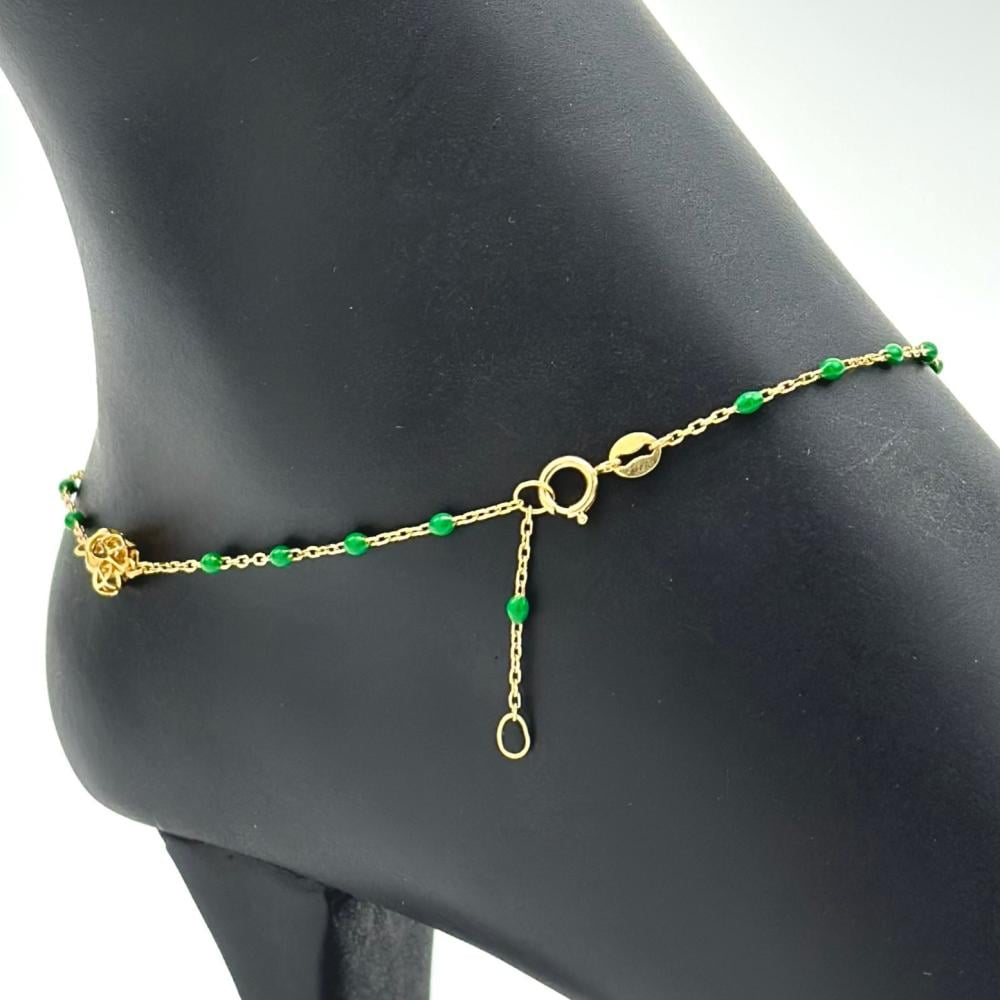 خلخال ذهب اصفر ايطالي عيار18 من مجوهرات الشلوي