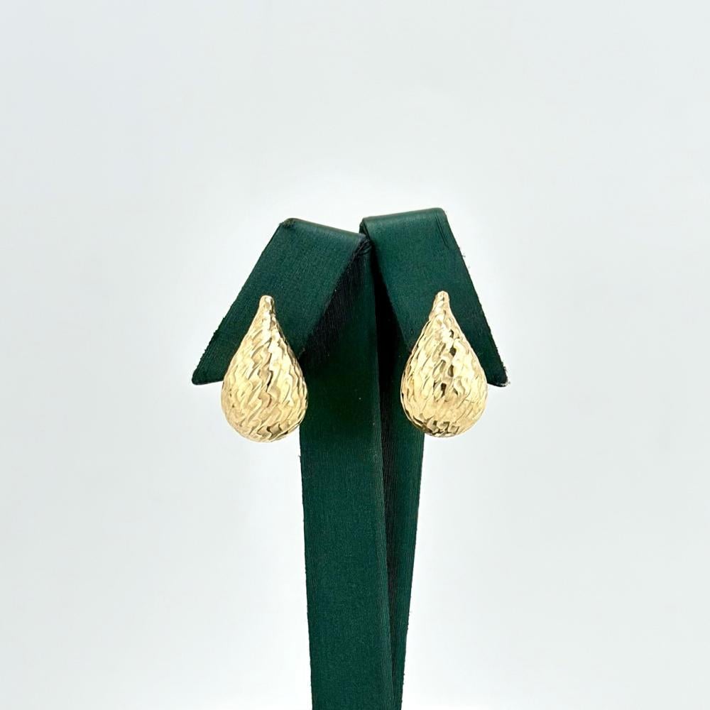 حلق ذهب اصفر بوتيغا ايطالي عيار 18 من مجوهرات الشلوي