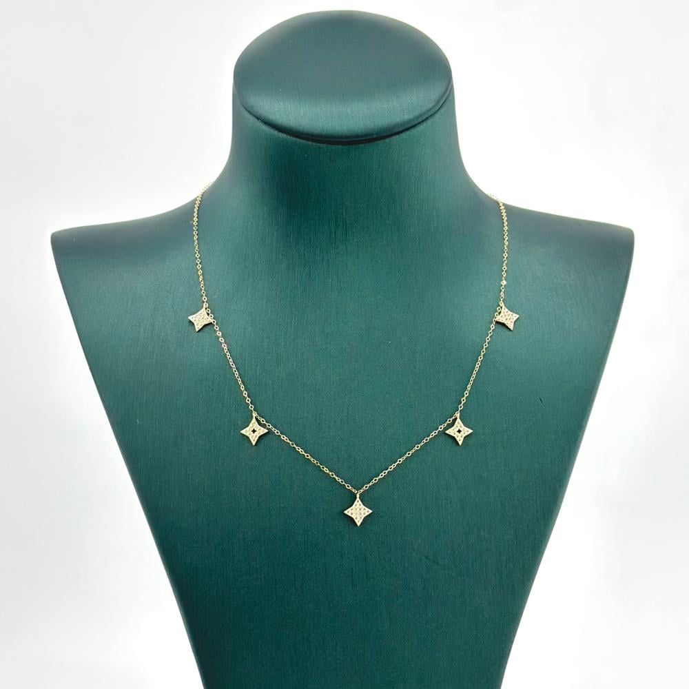 تشوكر ذهب أصفر عيار 18 من مجوهرات الشلوي