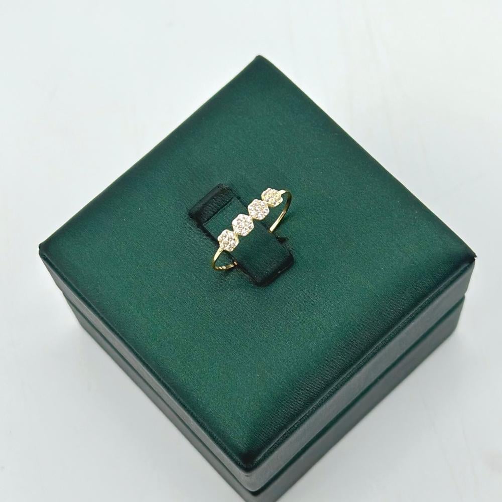 خاتم ذهب أصفر عيار 18 من مجوهرات الشلوي