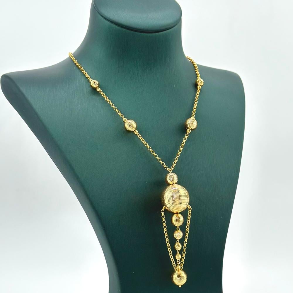 عقد ذهب اصفر عيار21 من مجوهرات الشلوي