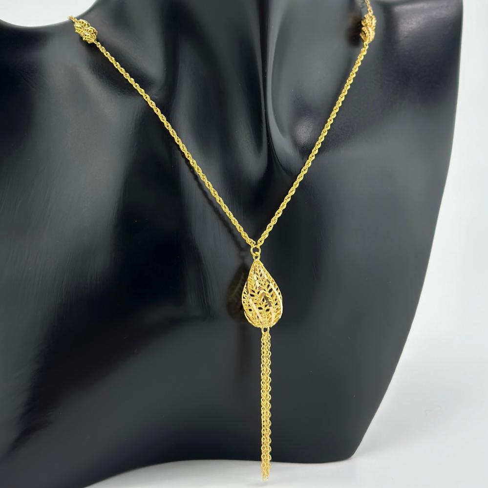 عقد ذهب اصفر عيار 21 من مجوهرات الشلوي