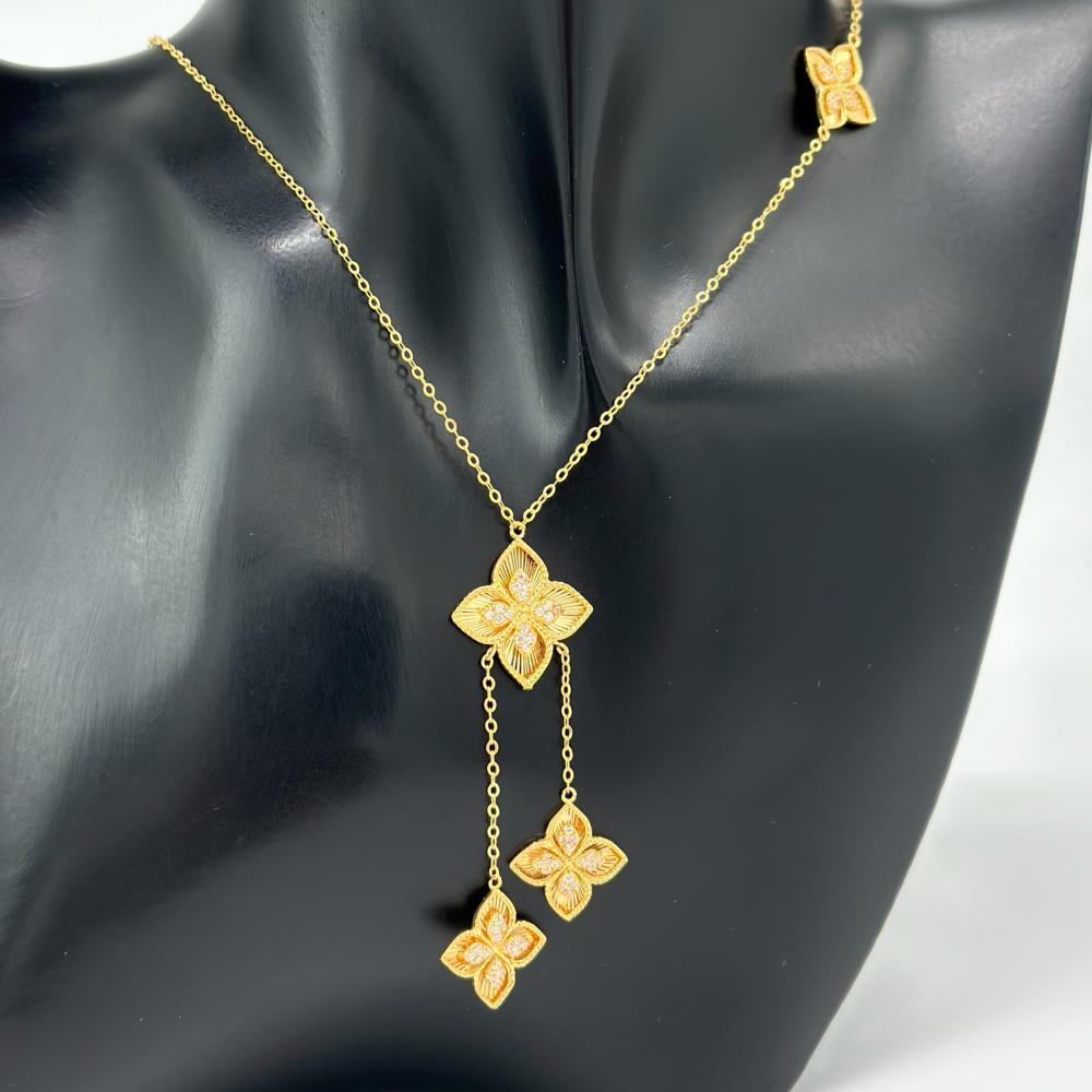 عقد ذهب اصفر روبرت كوين عيار 21 من مجوهرات الشلوي