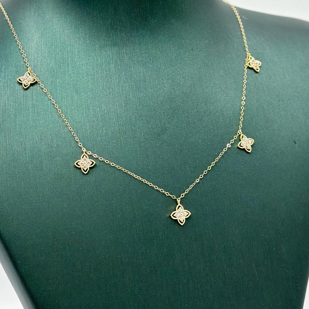 عقد ذهب اصفر عيار  18 من مجوهرات الشلوي