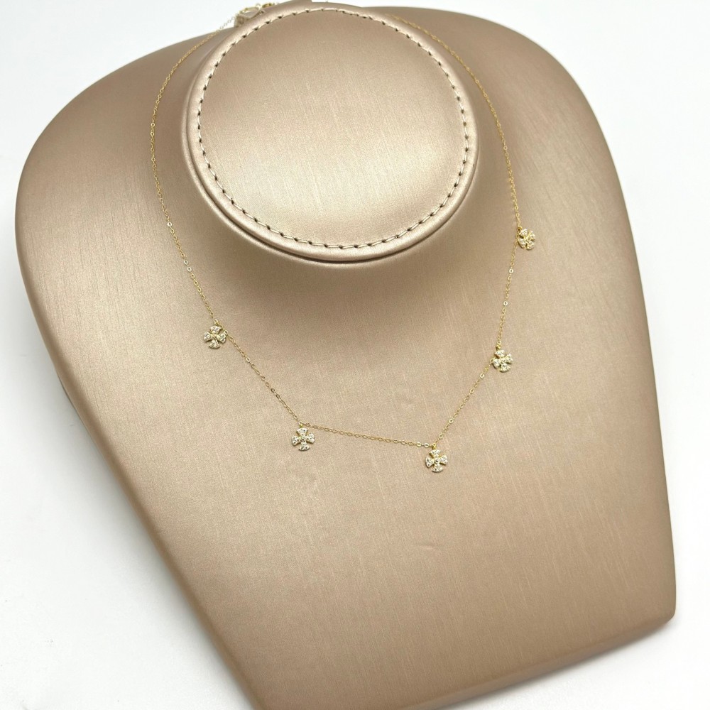 عقد ذهب أصفر عيار18 من مجوهرات الشلوي -18 K yellow gold necklace from