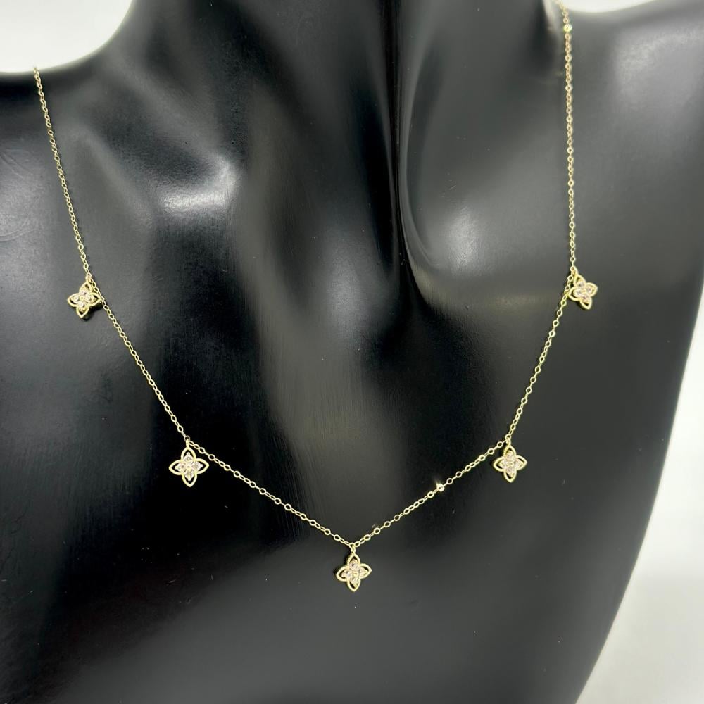 عقد ذهب اصفر عيار  18 من مجوهرات الشلوي