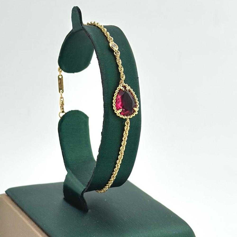 سوارة ذهب أصفر عيار 18 من مجوهرات الشلوي