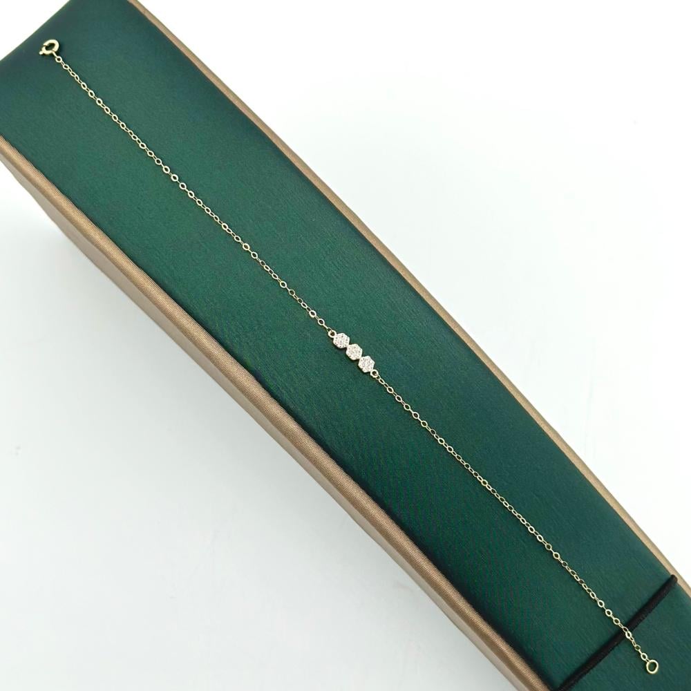 سوارة ذهب أصفر عيار 18 من مجوهرات الشلوي