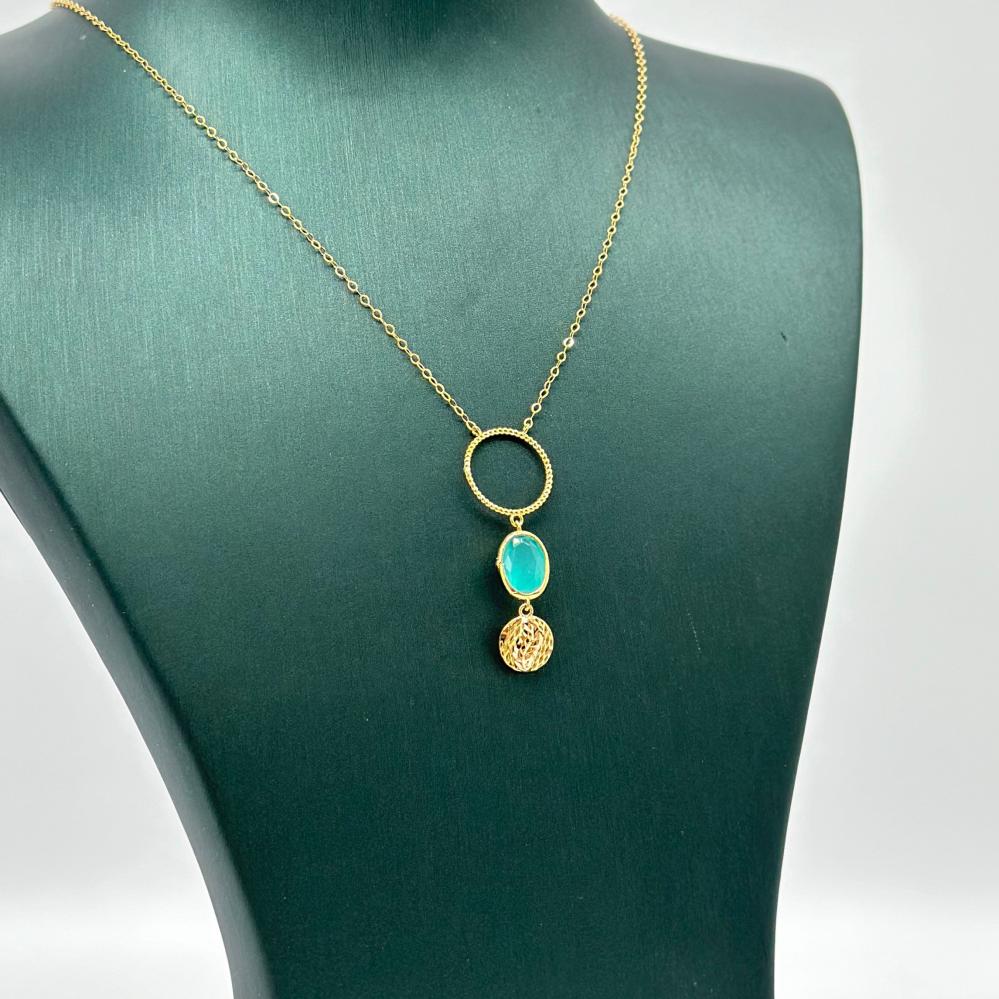 عقد ذهب اصفر عيار 21 من مجوهرات الشلوي