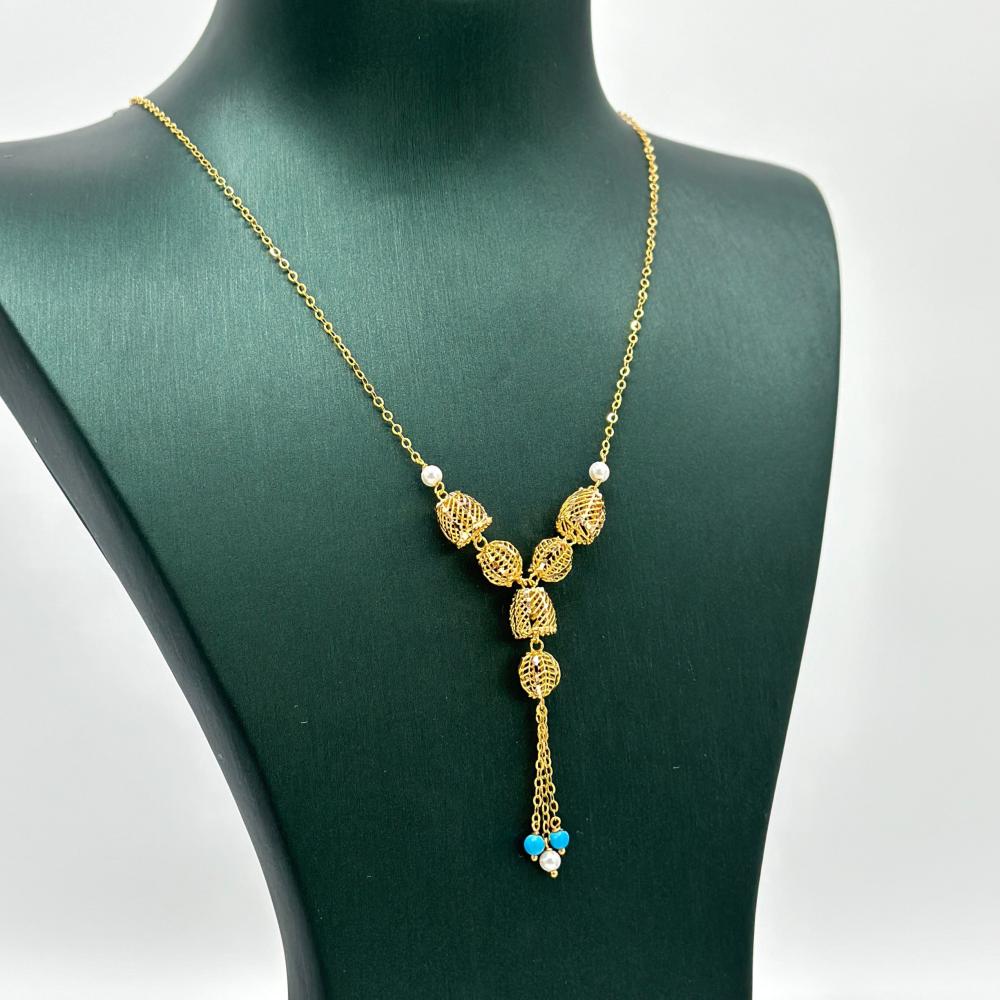 عقد ذهب اصفر عيار21 من مجوهرات الشلوي