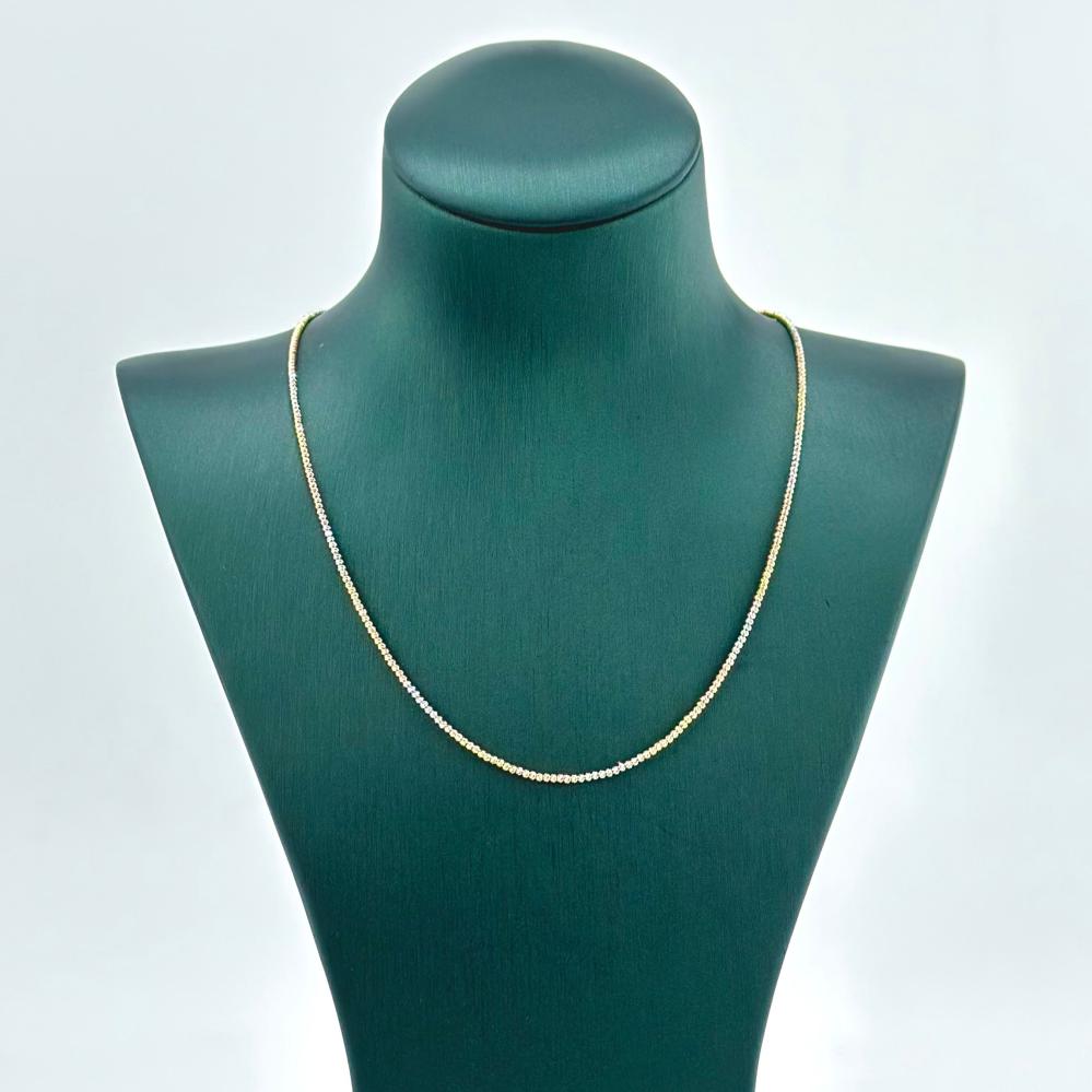 عقد ذهب بكور الليزر ملونه ايطالي عيار18 من مجوهرات الشلوي