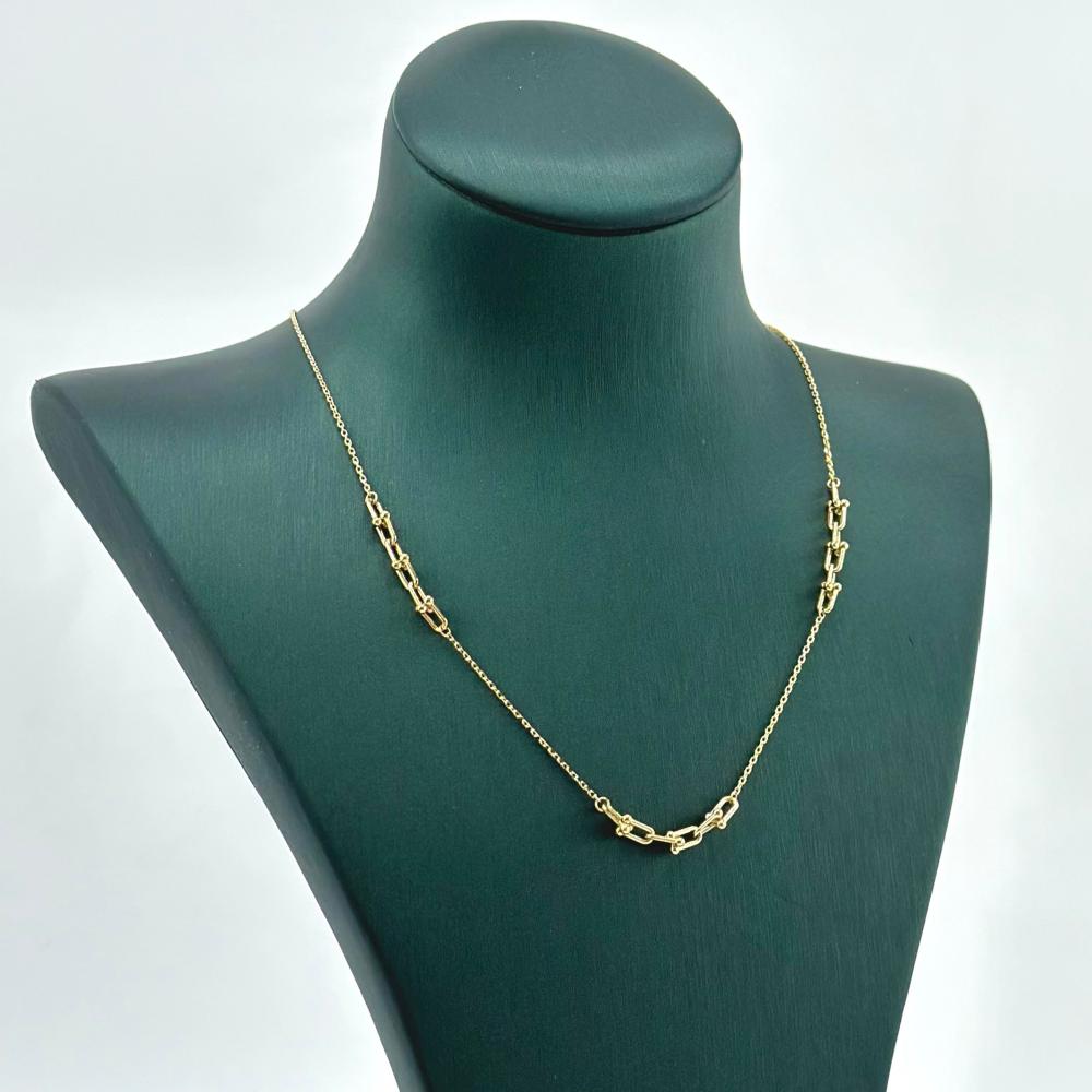 عقد ذهب أصفر عيار 18 من مجوهرات الشلوي