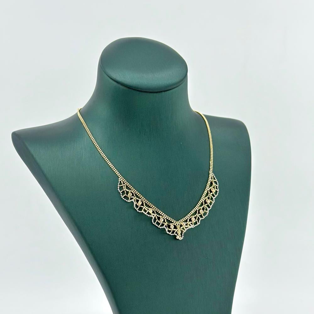 عقد ذهب أصفر عيار18 من مجوهرات الشلوي -18 K yellow gold necklace from