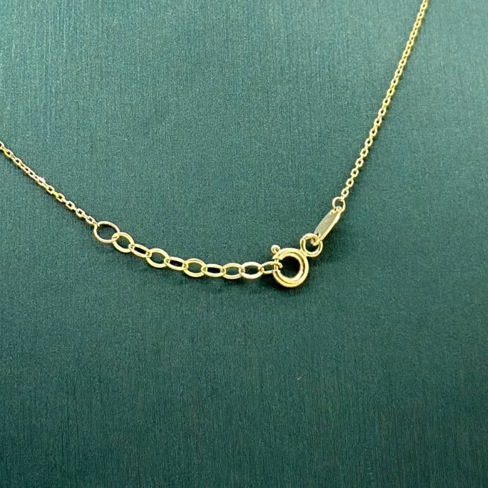 عقد ذهب اصفر ايطالي عيار  18 من مجوهرات الشلوي