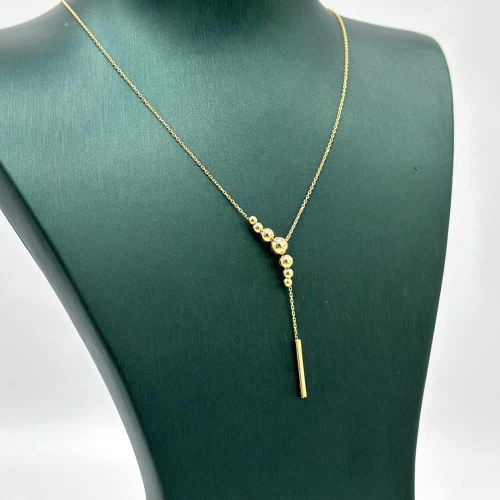 عقد ذهب اصفر ايطالي عيار  18 من مجوهرات الشلوي