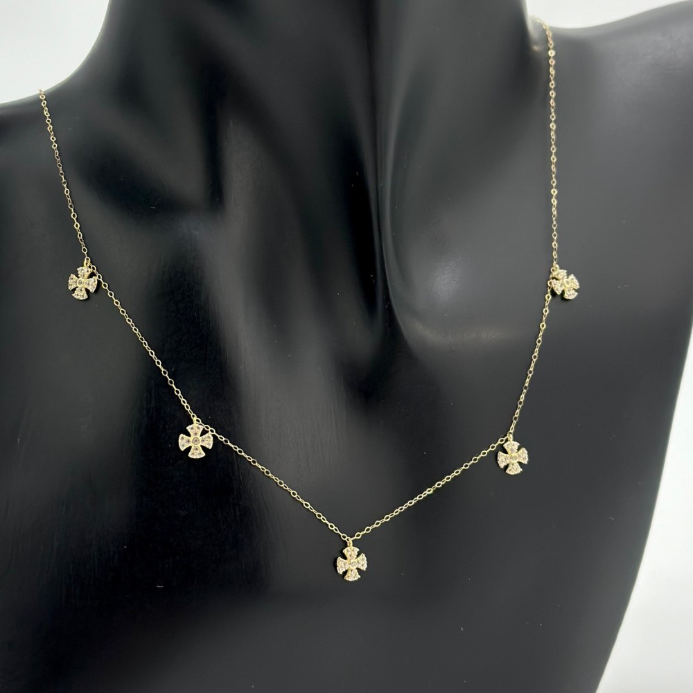 عقد ذهب أصفر عيار18 من مجوهرات الشلوي -18 K yellow gold necklace from