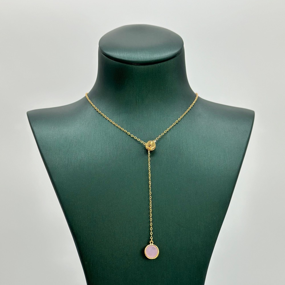 عقد ذهب أصفر عيار 21 من مجوهرات الشلوي - 21k yellow gold necklace from