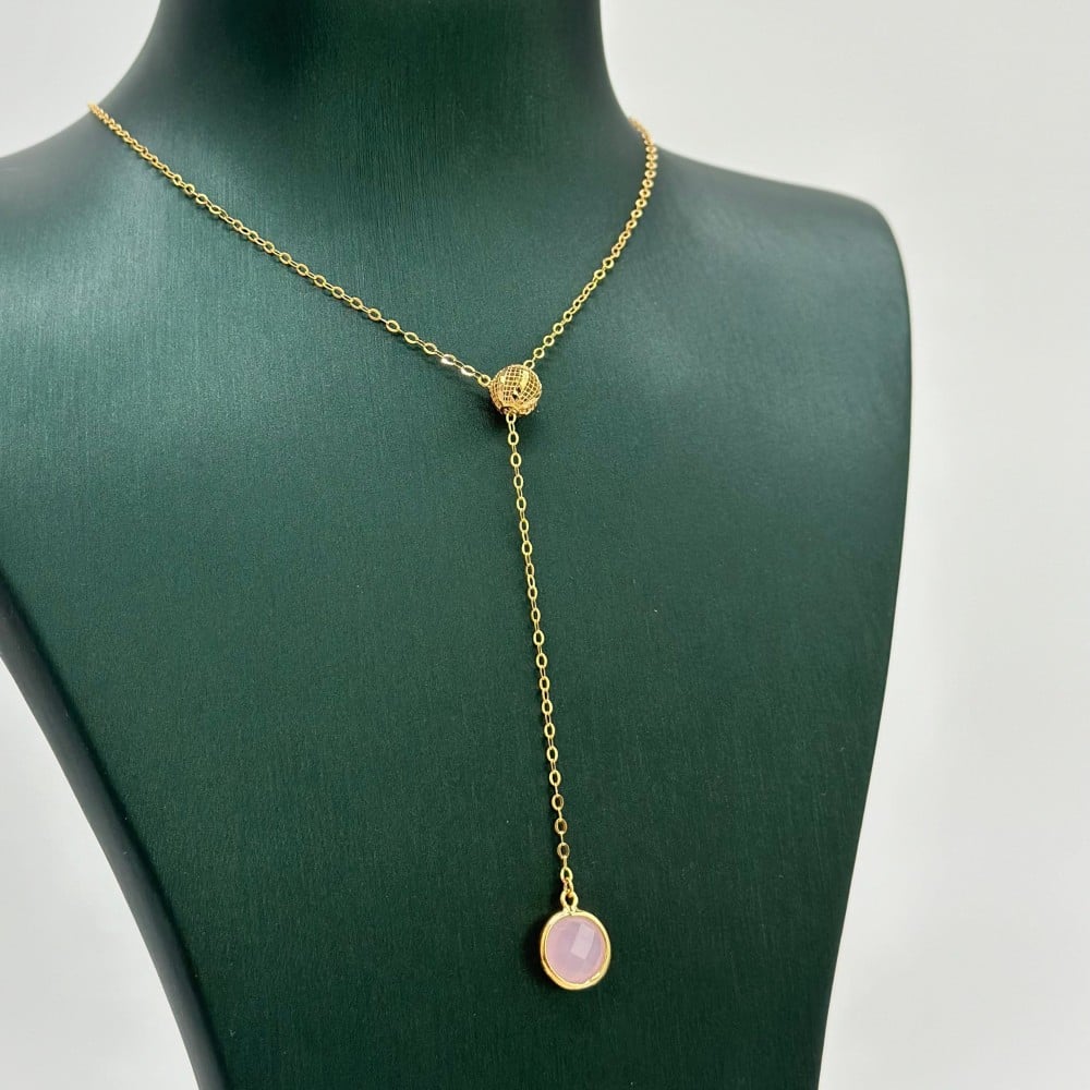 عقد ذهب أصفر عيار 21 من مجوهرات الشلوي - 21k yellow gold necklace from