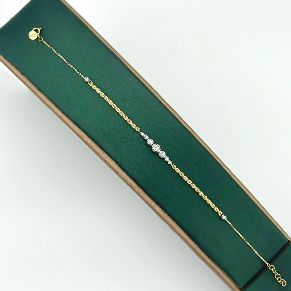 سوارة ذهب أصفر عيار 18 من مجوهرات الشلوي