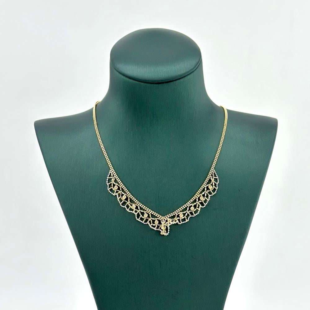 عقد ذهب أصفر عيار18 من مجوهرات الشلوي -18 K yellow gold necklace from