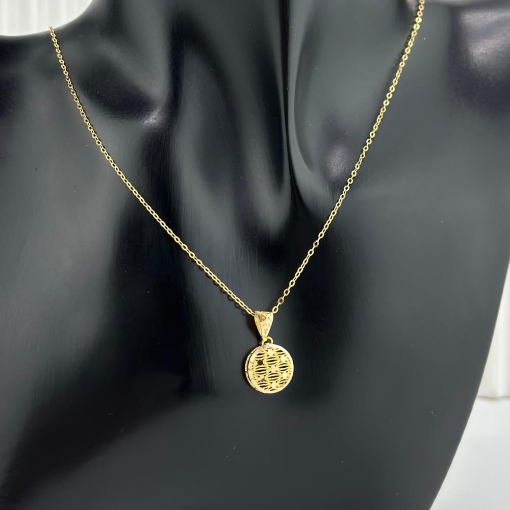 عقد ذهب اصفر عيار 21 من مجوهرات الشلوي