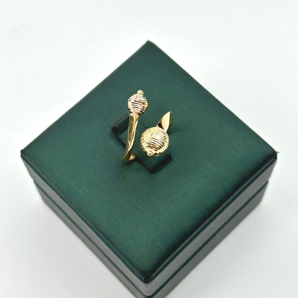 خاتم ذهب اصفر ايطالي عيار 18 من مجوهرات الشلوي