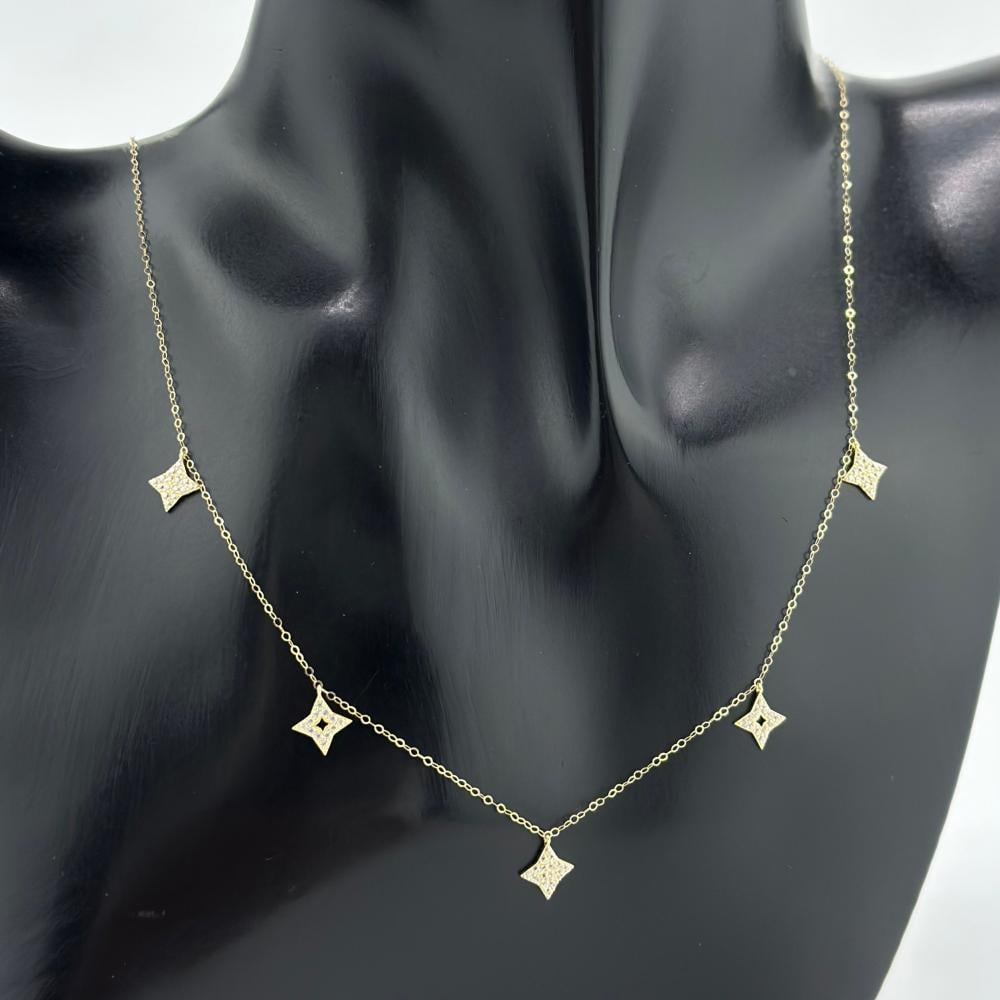 تشوكر ذهب أصفر عيار 18 من مجوهرات الشلوي