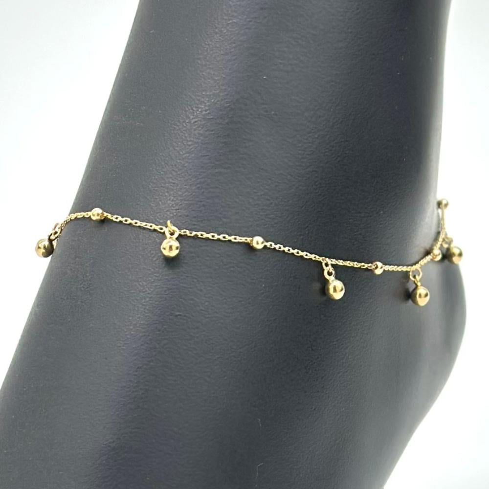 خلخال ذهب اصفر ايطالي عيار18 من مجوهرات الشلوي