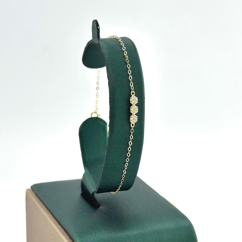 سوارة ذهب أصفر عيار 18 من مجوهرات الشلوي