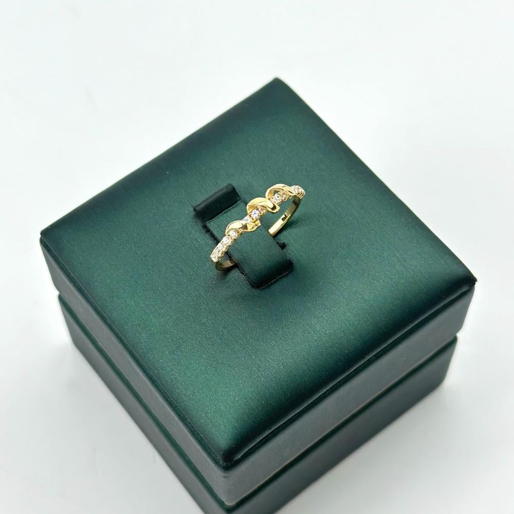 خاتم تنس ذهب ابيض تصميم الماس عيار 18 من مجوهرات الشلوي