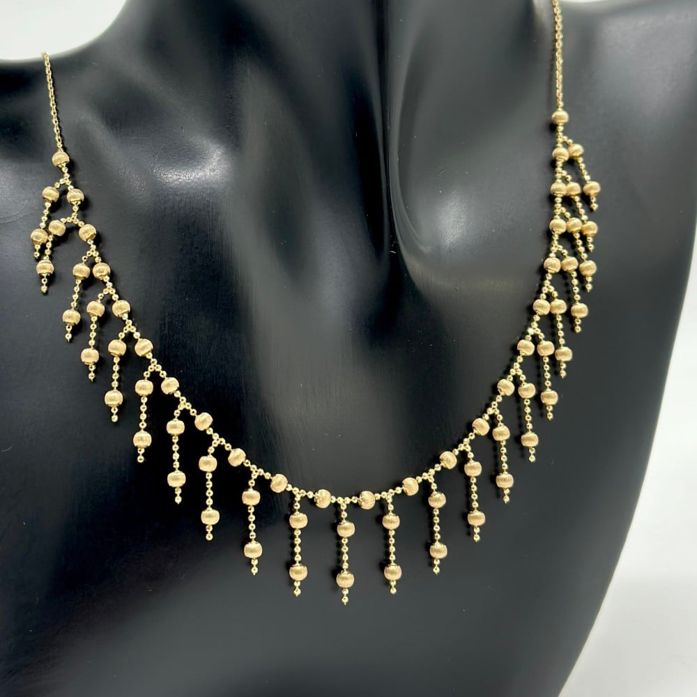 عقد ذهب اصفر ايطالي عيار  18 من مجوهرات الشلوي