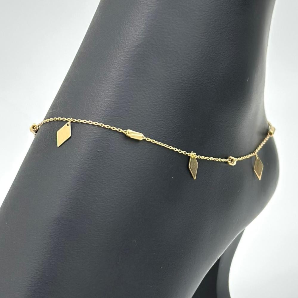 خلخال ذهب اصفر ايطالي عيار18 من مجوهرات الشلوي