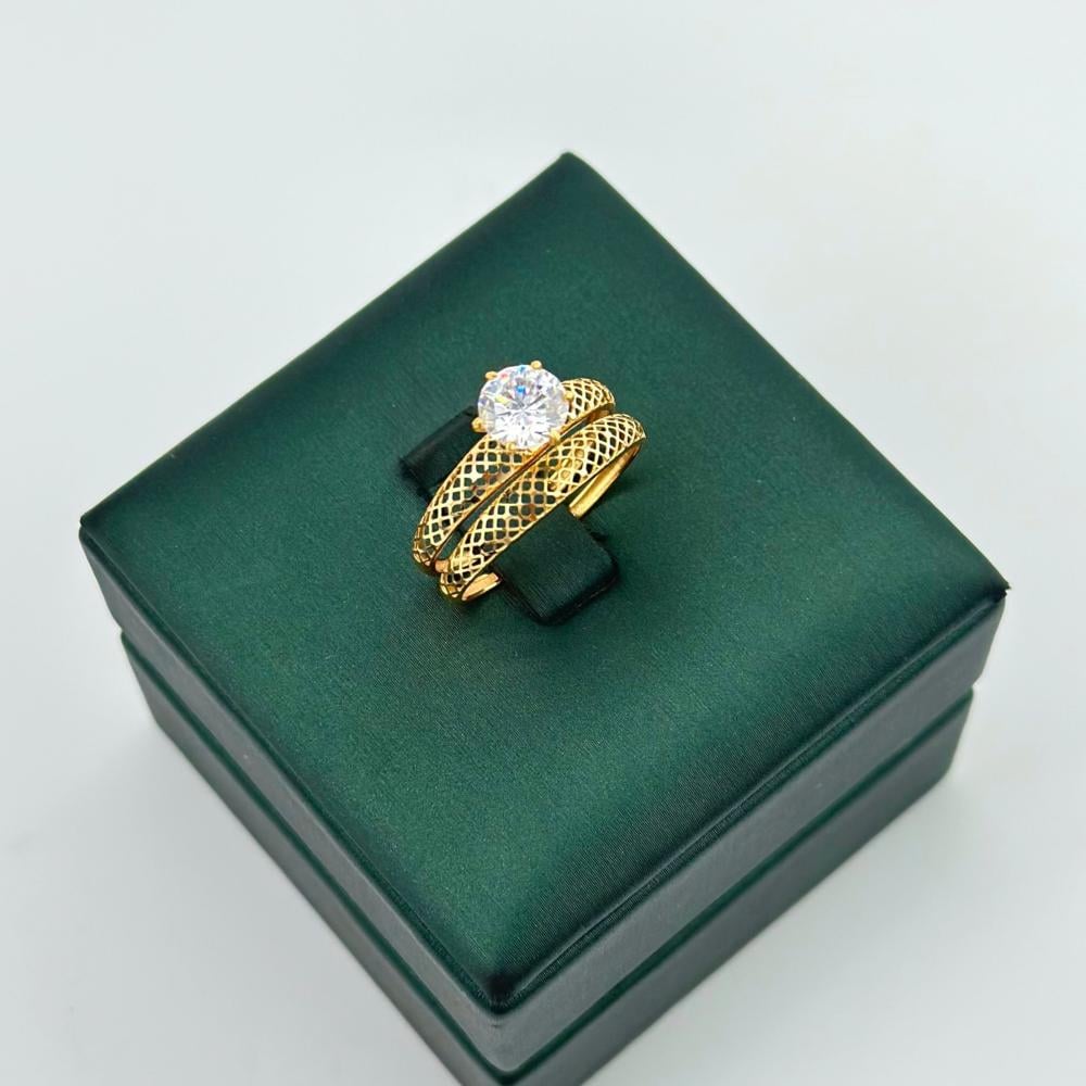 تونز ذهب اصفر تصميم الماس عيار21 من مجوهرات الشلوي