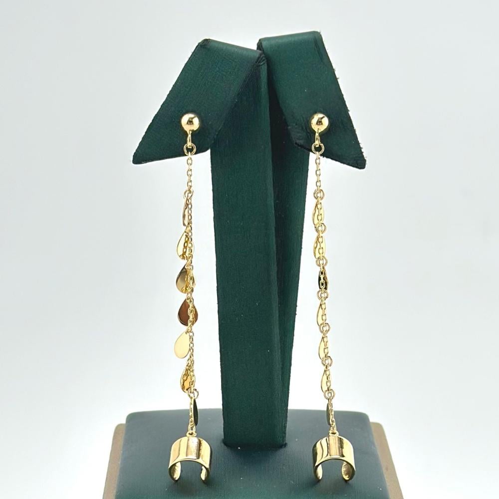 حلق ذهب أصفر عيار 18 من مجوهرات الشلوي