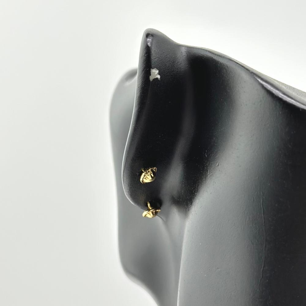 حلق ذهب اصفر طبي أطفال عيار 18 من مجوهرات الشلوي