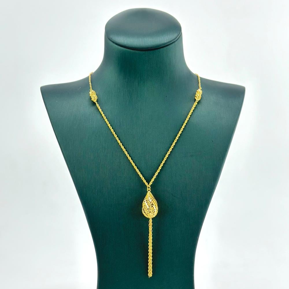 عقد ذهب اصفر عيار 21 من مجوهرات الشلوي