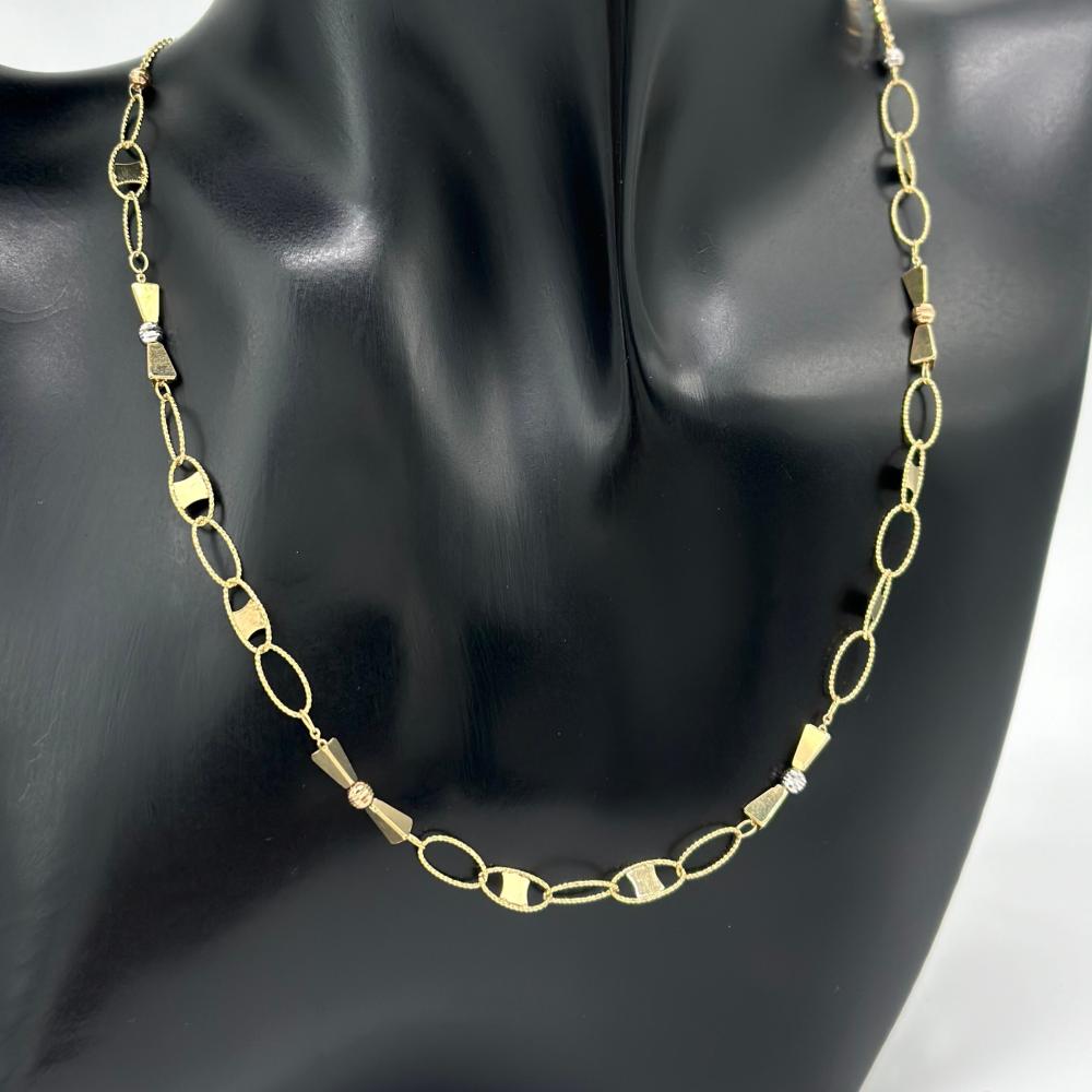 عقد ذهب اصفر عيار 18 من مجوهرات الشلوي