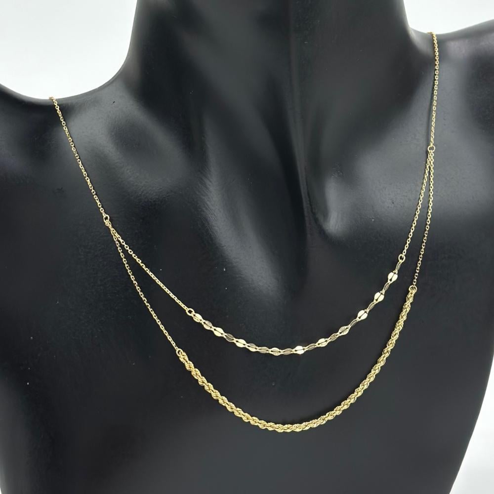 اجمل عقد ذهب دورين عيار 18 بتصميم ايطالي فاخر