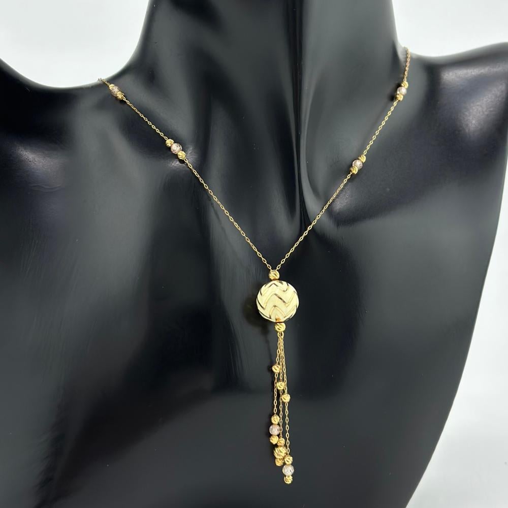 عقد ذهب أصفر عيار 21 من مجوهرات الشلوي