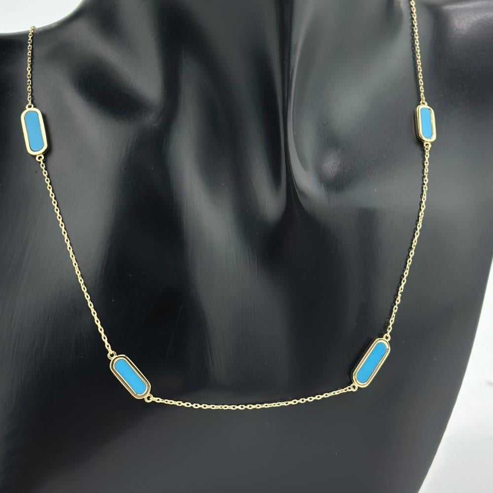 عقد ذهب اصفر عيار 18 من مجوهرات الشلوي