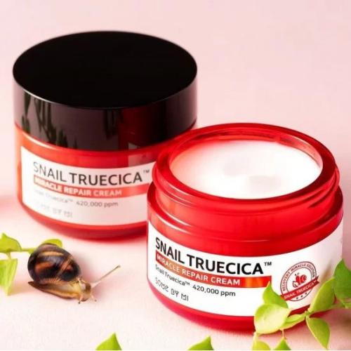 كريم اصلاح البشرة حلزون تروسيكا  ميراكل  من سوم باي مي  SOME BY MI  Snail Truecica Miracle Repair Cream