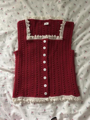 Lace Summer Top - Red Lip