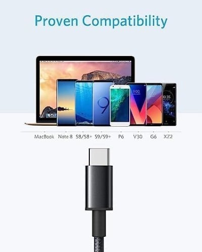 كيبل انكر USB تايب سي 0.9 متر