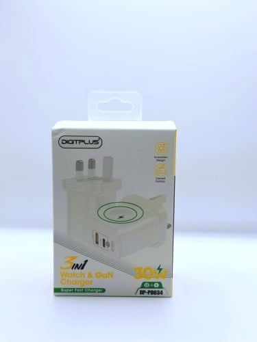 فيش PD + شاحن ساعة لاسلكي 30 واط من ديجيت بلس