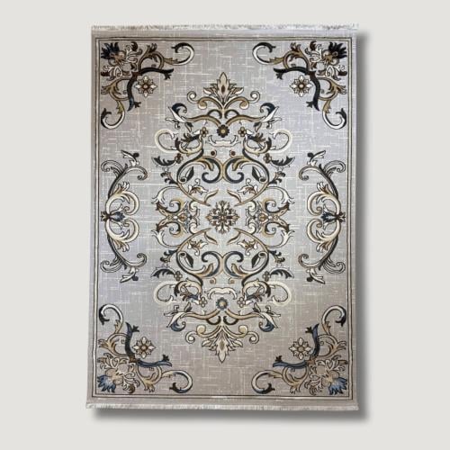 نقش فرنسي رمادي وأزرق