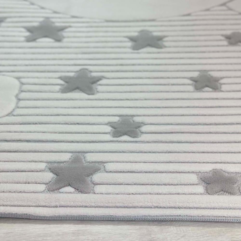 سجاد أطفال رمادي وكريمي