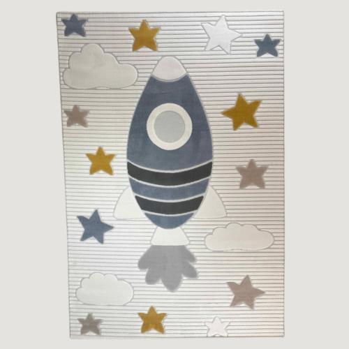 سجاد أطفال كريمي وأزرق